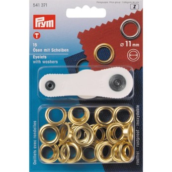 Prym messingjer 11mm, 15 stk