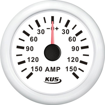 KUS amperemeter hvid 150Amp shunt, 12/24V