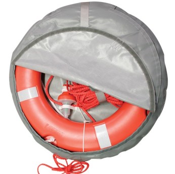 Lalizas Rescue ring m/line & lys, Grå/orange