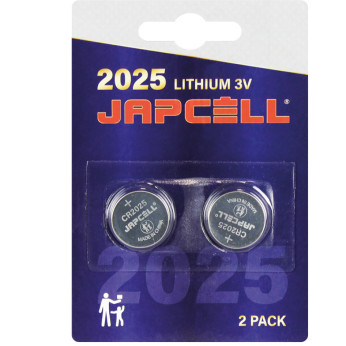 Japcell CR2025 Lithium batteri 3V, 2 stk