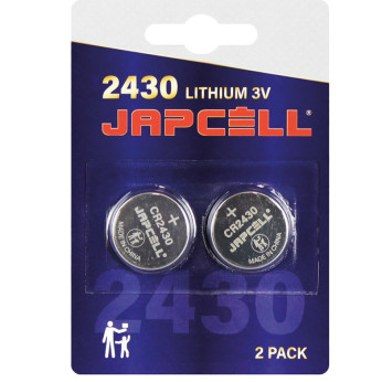Japcell CR2430 Lithium batteri 3V, 2 stk