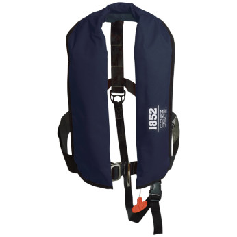 1852 Automatisk vest ISO 165N m/harness, Navy