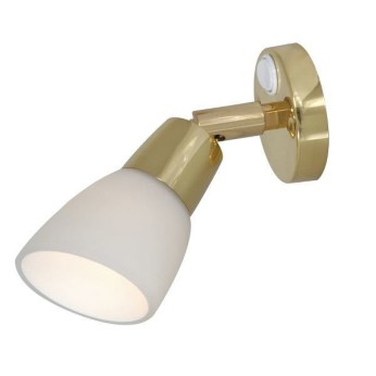 Kjelampe messing med opalskrm 10W halogen