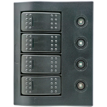1852 El-panel med 3 kontakter, automatsikring og LED