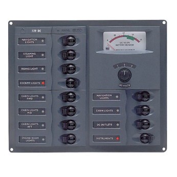 BEP El-panel 902A med 12 kontakter, 12V