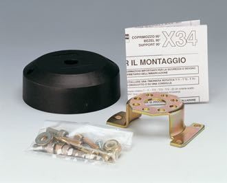 Ultraflex monteringsflange X34 sort, 90°