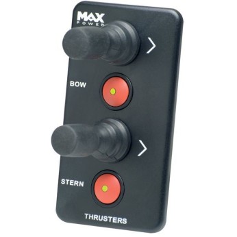 Max Power joystick panel dobbelt m/afbryder, 12/24V