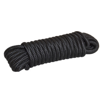 16 flettet PP tov sort Ø12 mm / 10 meter
