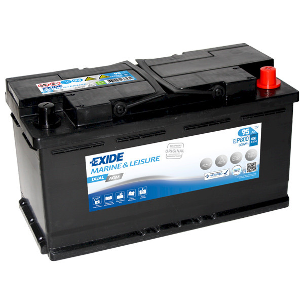 Exide Dual AGM batteri, 95 Amp