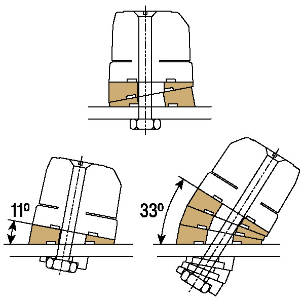 Ronstan Mellem underlagskit, sort