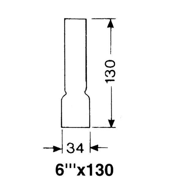 DHR Lampeglas 6''' x 130mm