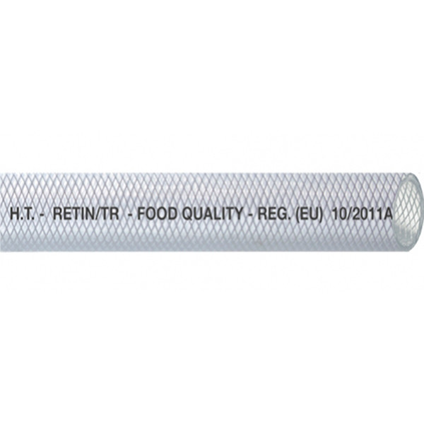 Klar PVC slange m/krydsvv, Food quality 13mm