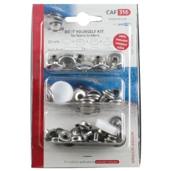 Trykkeknapst CAF-316, 10stk - Stof-til-stof