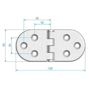 Roca hngsel RF 60x130mm, omvendt