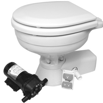 Jabsco 'quiet flush' compact el-toilet 24V saltvand