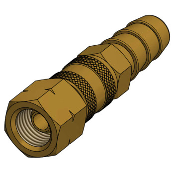 Gas quick connector 1/4' gevind - 10mm slangestuds