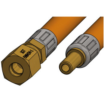 Gasslange 0,4m ender: 8mm rr + 8mm studs blister