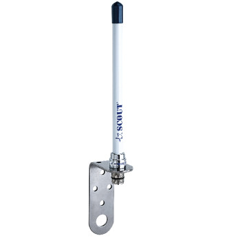 Scout KM-10 VHF antenne m/kabel, vinkelbeslag & stik, 18cm