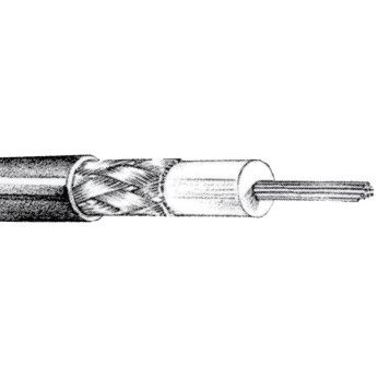 VHF kabel RG58C/U Low Loss Impedans hvid, 6mm