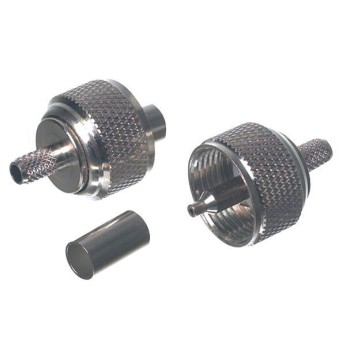 VHF stik PL259 til 6mm kabel (RG58), crimpning