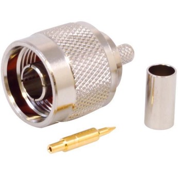 N-stik til GSM antenne til 6mm kabel (RG58), crimpning