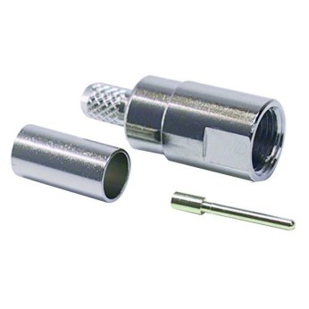 FME-stik han til 6mm kabel (RG58), crimpning