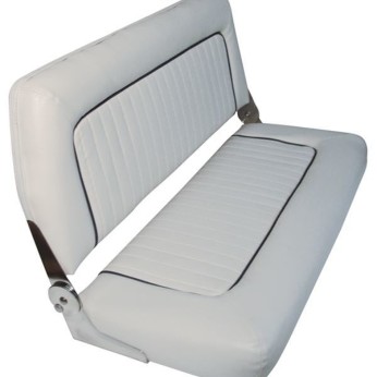 ESM S90 dobbelt sæde lysegrå med blå 90cm