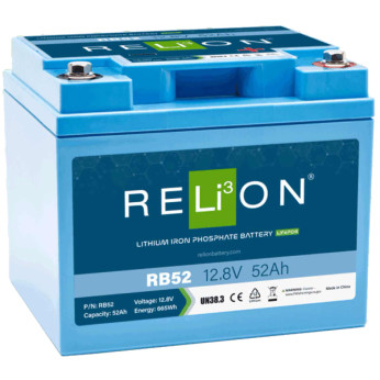 RELiON Batteri LiFePO4 RB52, 52Ah 12.8V