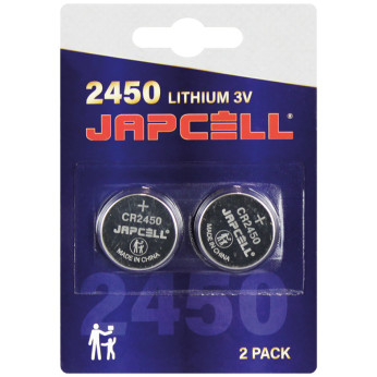 Japcell CR2450 Lithium batteri 3V, 2 stk