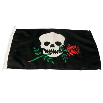 1852 Humør-flag pirat/rose, 30x45cm