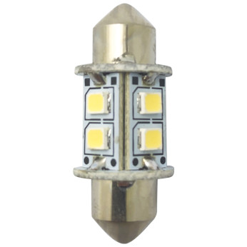 1852 LED pinolpre 31mm 10-36Vdc hvid, 2 stk