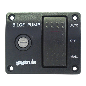 Rule pumpepanel med 3-vejs kontakt og sikringsholder, 24V