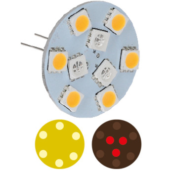 Nauticled G4  Dual farvet LED spot - bag pin