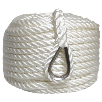 1852 ankerline 3-slet polyester med rustfri kovs