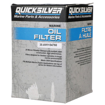 Quicksilver 8M0154760 Oliefilter til forskellige marinemotor