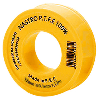 Geko Teflon P.T.F.E gul gevind tape til gas 12mm x 12m
