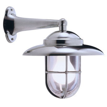 Væglampe med gitter/skærm forkromet - klart glas E27