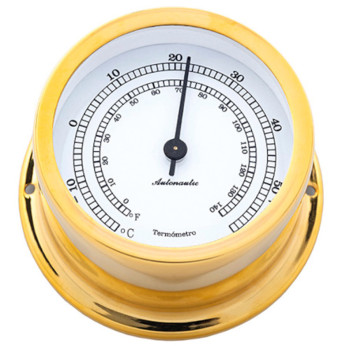 Autonautic Minor 72 termometer Ø72/50 mm forgyldt messing