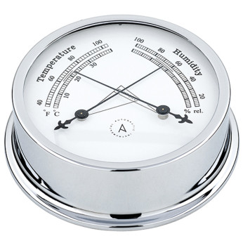 Autonautic Pacific 120 termo/hygrometer Ø120/110 mm forkromet messing