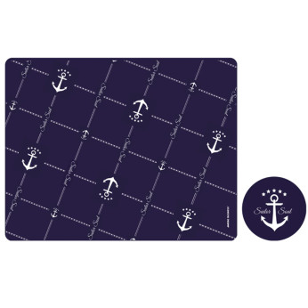 MB Sailor Dækkeserviet 6 stk 45 x 30 cm & drikkebrik 6 stk
