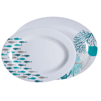 MB Coastal serveringsfade 30x22/35x25cm 2stk