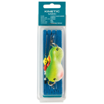 Kinetic Sabiki plaice leader/spoon fladfisk, hvid/grn