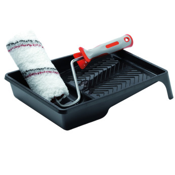 Malersæt komplet med ergonomisk 2K‑greb – professionel rulle og malerbakke