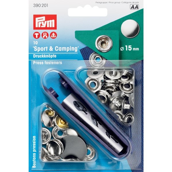 Prym trykknapper RF 15 mm, 10 stk