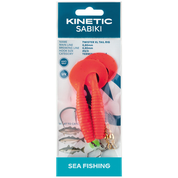 Kinetic Sabiki Twister XL, Red/black/gold