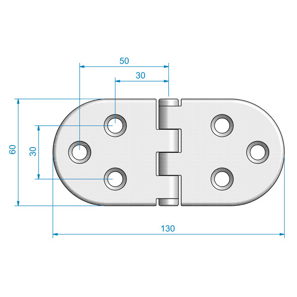 Roca hngsel RF 60x130mm, omvendt