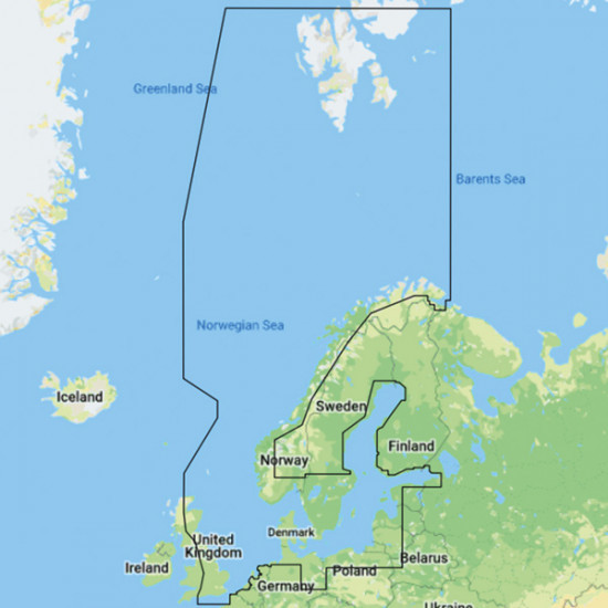 C-map Y050 Discover, Skandinavien 'kun ved kb af plotter'