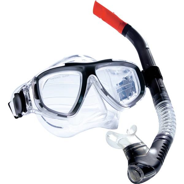 Dykkerst voksen maske & snorkel, sort