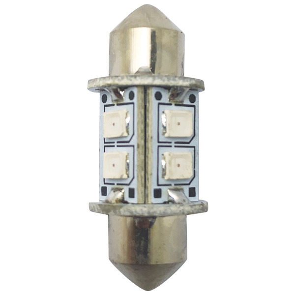 1852 LED pinolpre 31mm 10-36Vdc rd, 2 stk