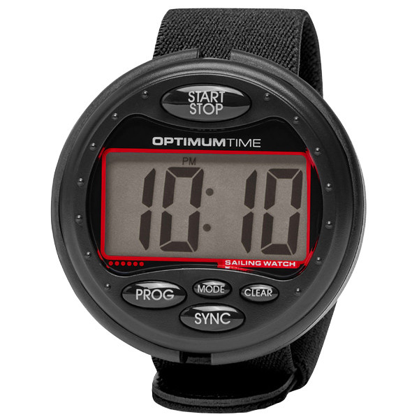 Optimumtime OS311 sejlerur, sort m/rd